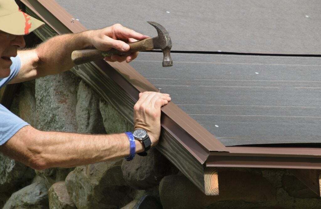 Installing drip edge flashing