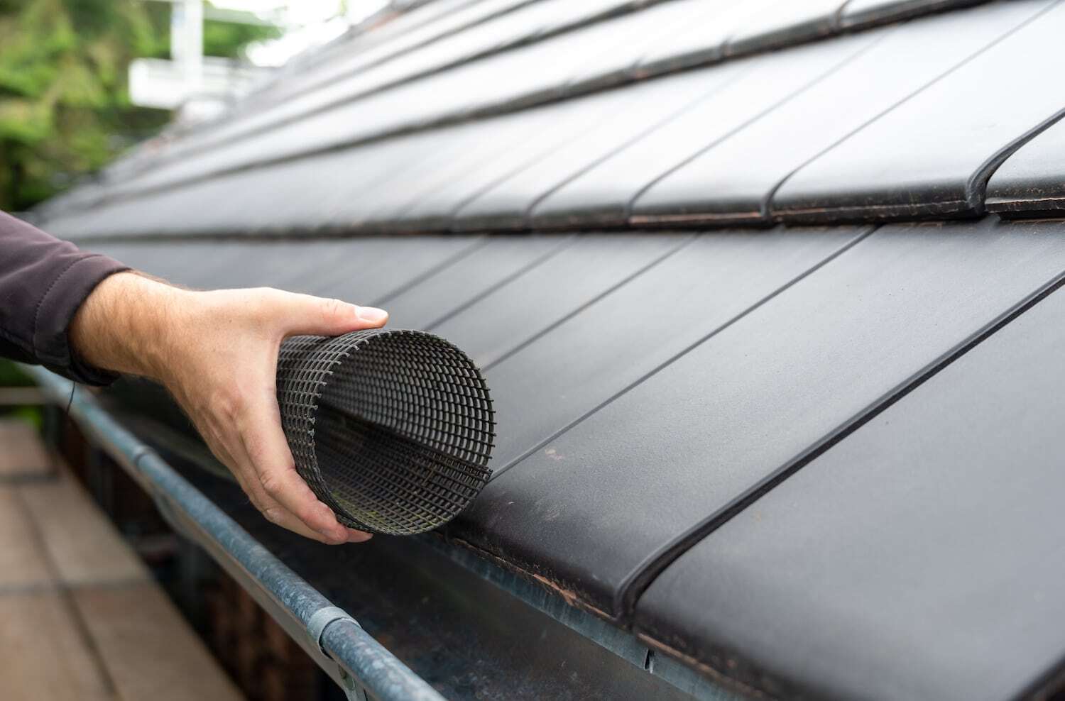mesh is one of the best gutter guards for pine needles