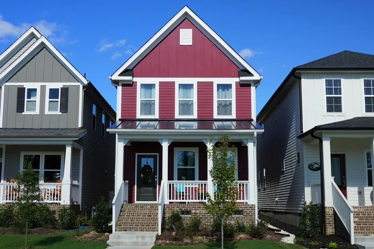 warm matching siding and roof colors