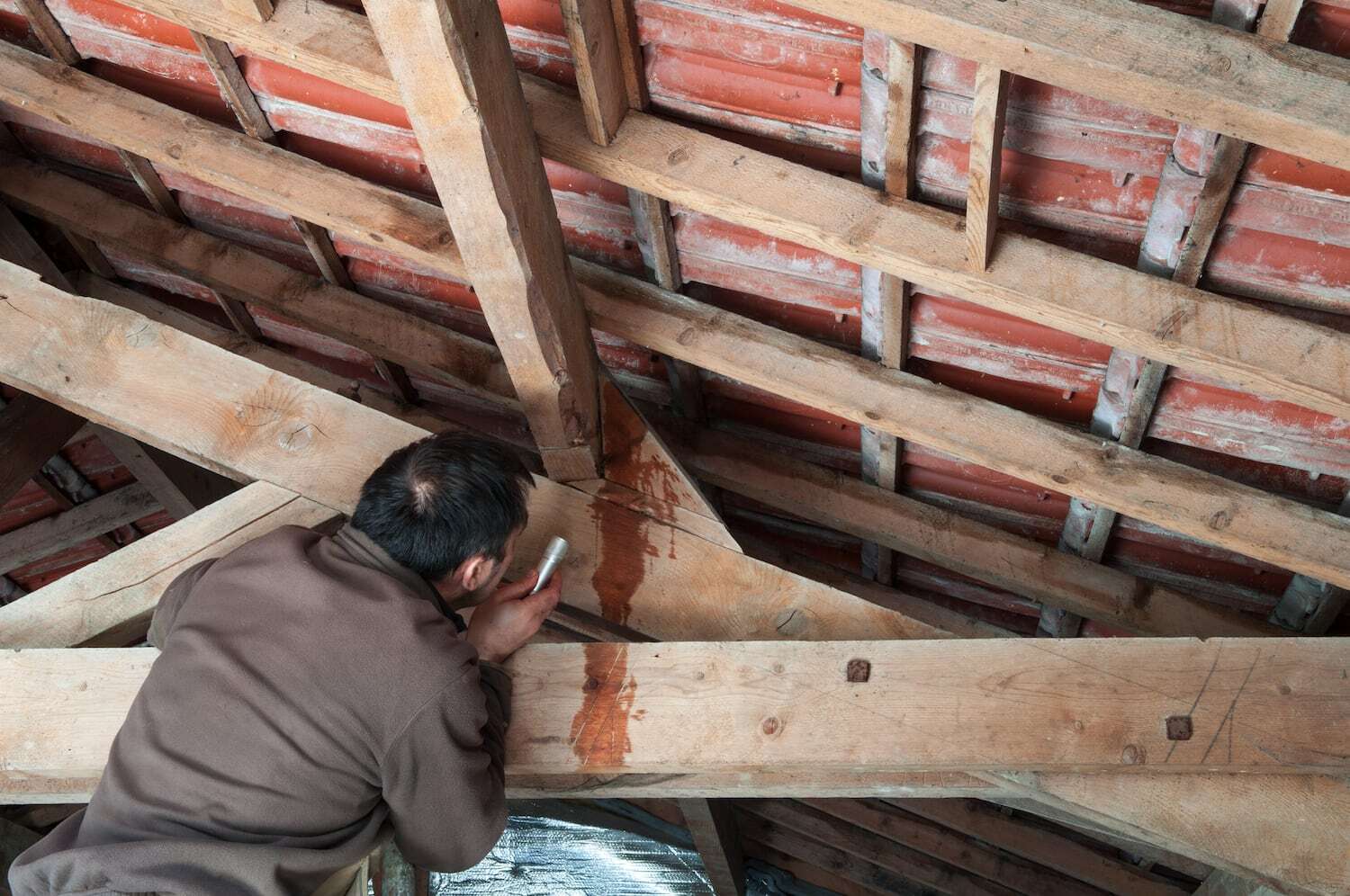 roof leak repair water in attic