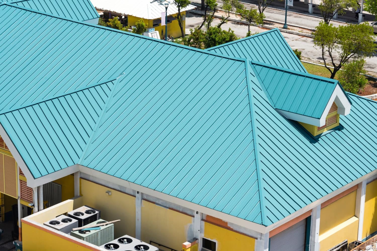 blue metal shingles
