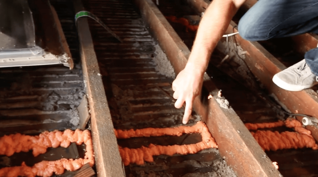 Air sealing in action