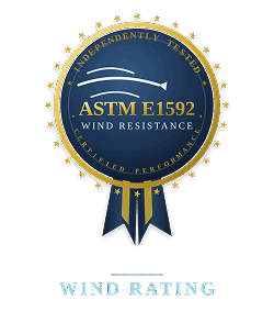 ASTM E1592 wind resistance ribbon badge
