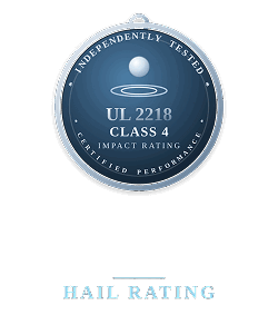 UL 2218 Class 4 hail impact rating seal
