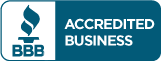 Blue BBB Accredited Business badge logo