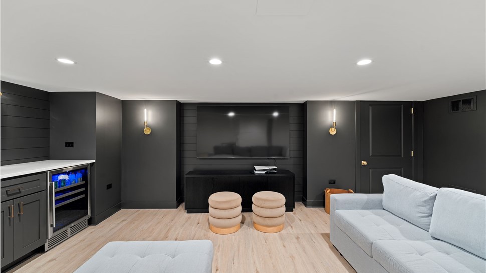 Basement Remodeling Project in Lake Forest, IL by Matrix Basements