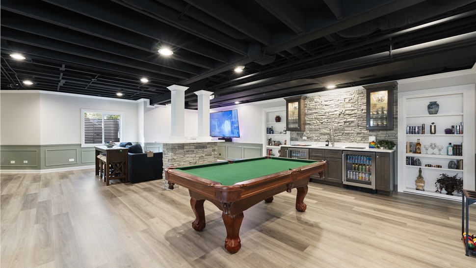 Basement Remodeling Project in Elgin, IL by Matrix Basements