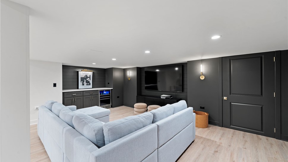 Basement Remodeling Project in Lake Forest, IL by Matrix Basements