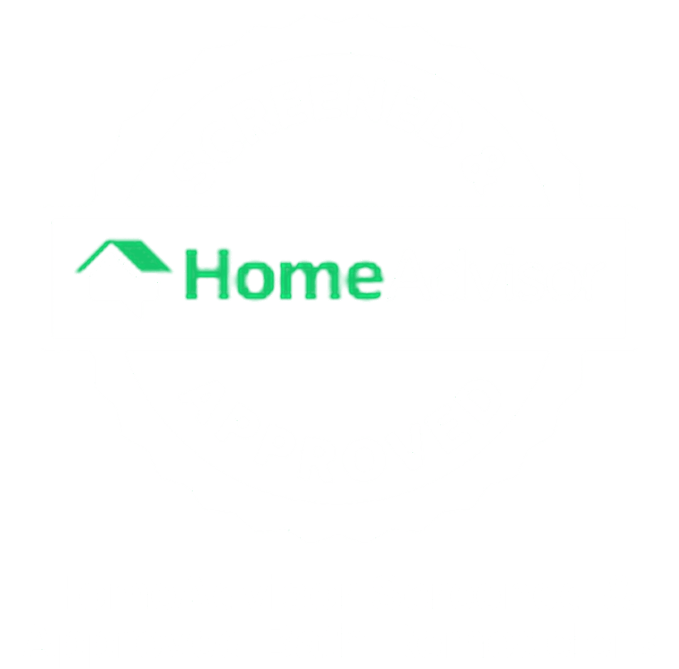 HomeAdvisor screened and approved seal badge in green and white