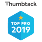 Thumbtack Top Pro 2019 hexagon badge