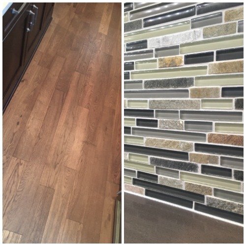Backsplash and Wood Floor