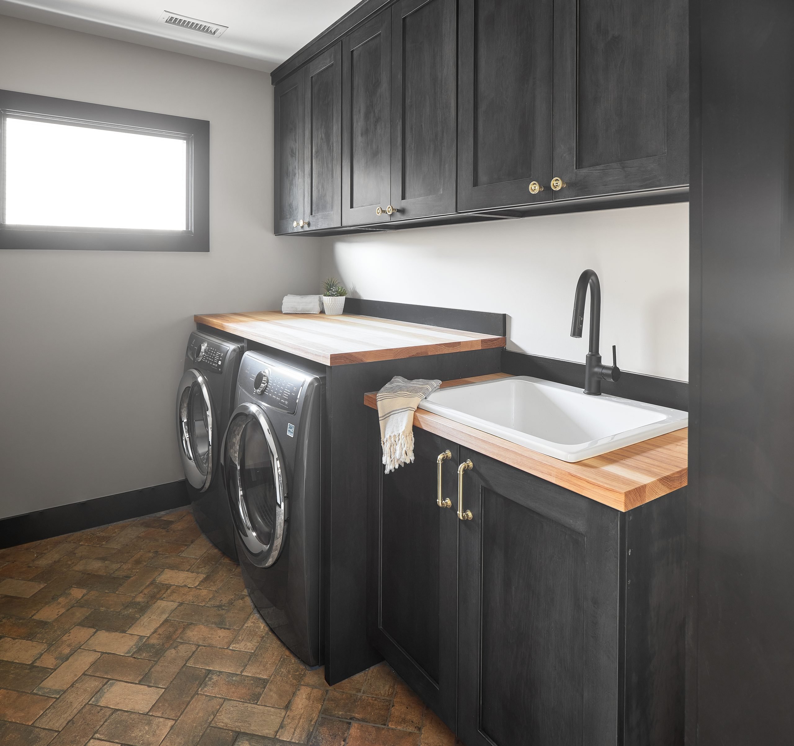 built-in cabinetry in laundry room