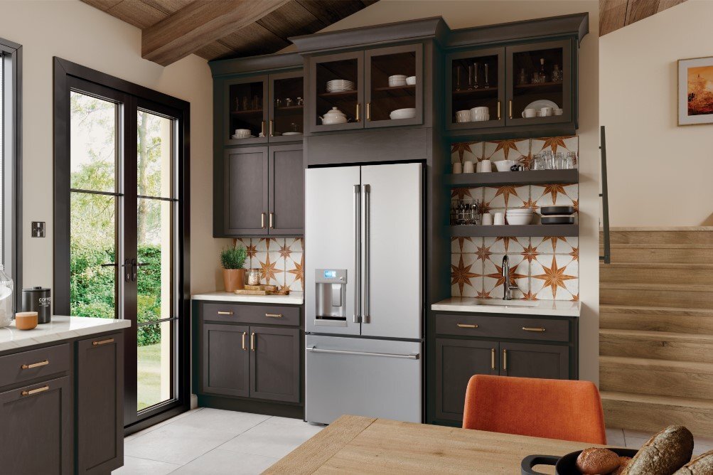 dark gray kitchen cabinets