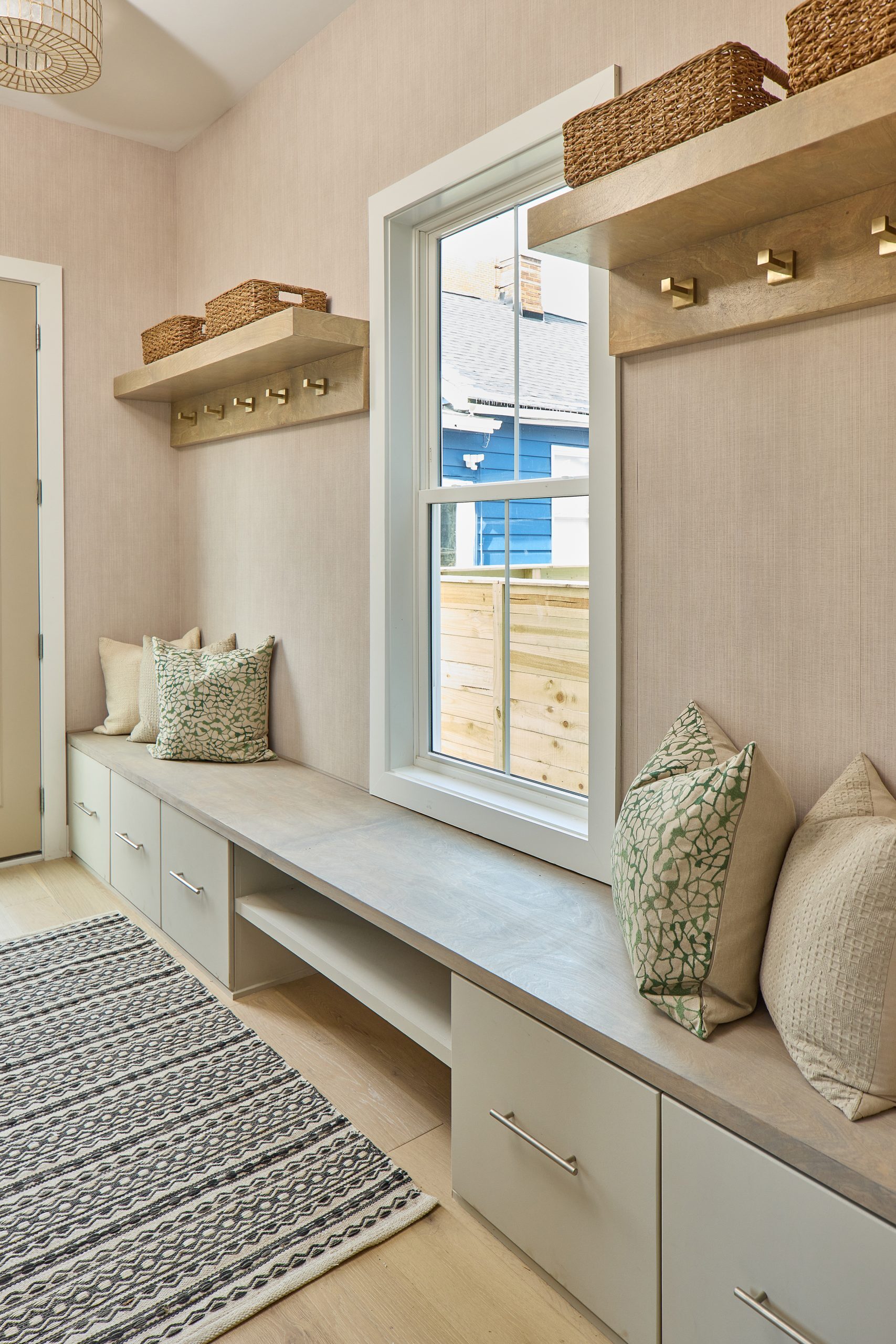 built-in cabinetry in the mudroom