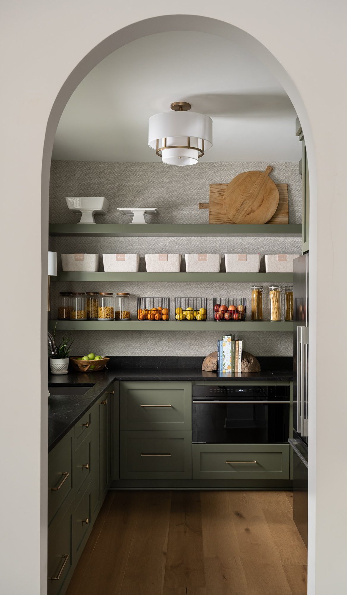 built-in cabinetry in butler's pantry