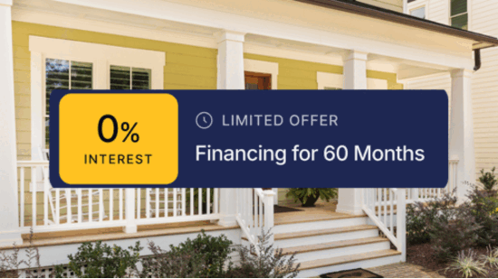 Upgrade Now. Pay Over Time with 5 Years No Interest.