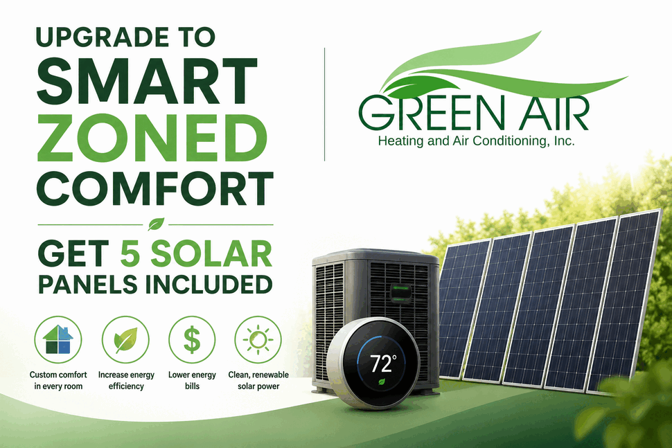 Upgrade to Smart Zoned Comfort — Get 5 Solar Panels Included