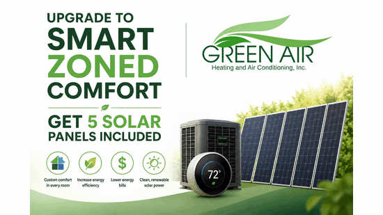 Upgrade to Smart Zoned Comfort — Get 5 Solar Panels Included