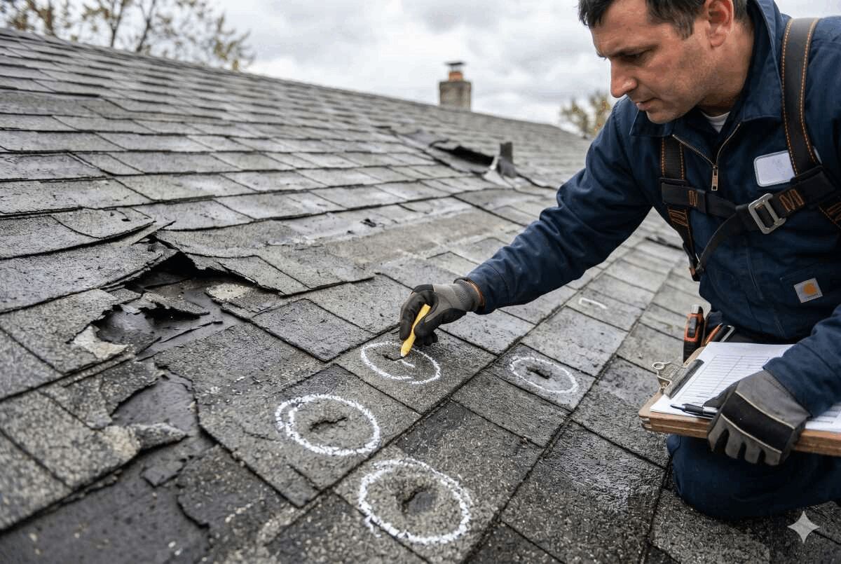 How Professional Contractors Identify Roof Storm Damage