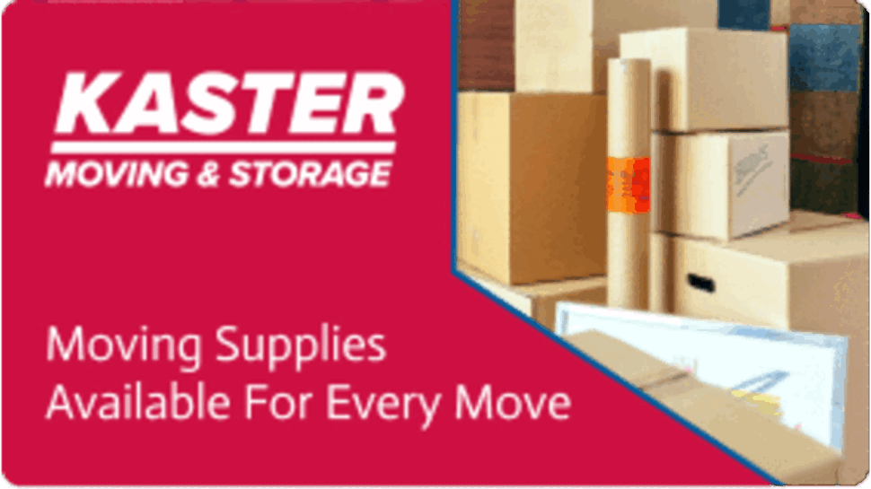 Moving boxes and packing supplies used by Kaster Moving & Storage