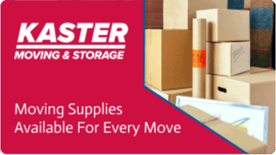 Moving boxes and packing supplies used by Kaster Moving & Storage