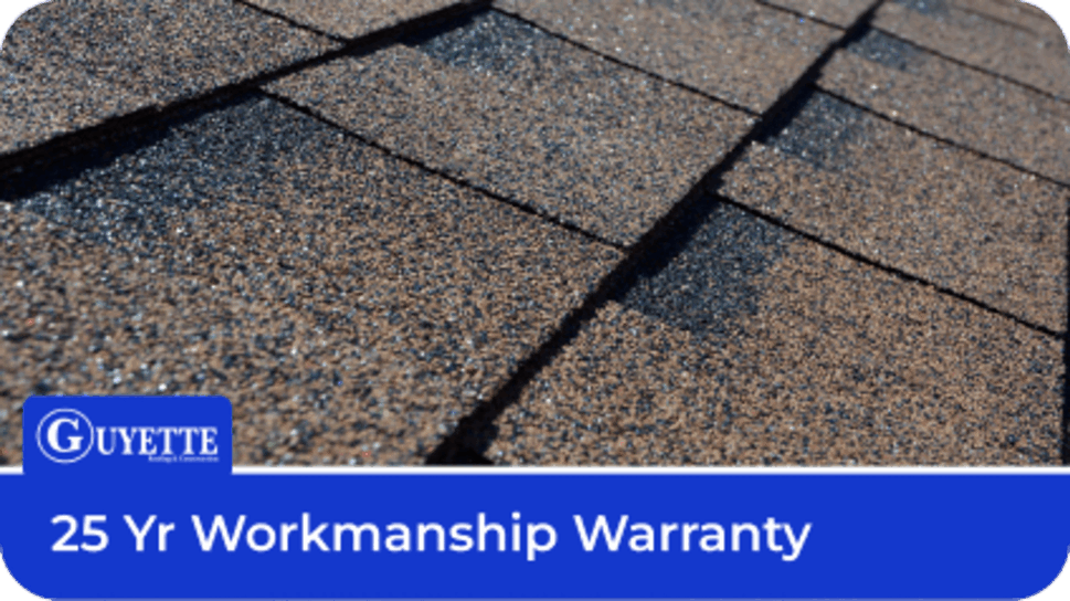 25-Year Workmanship Warranty for Your New Roof