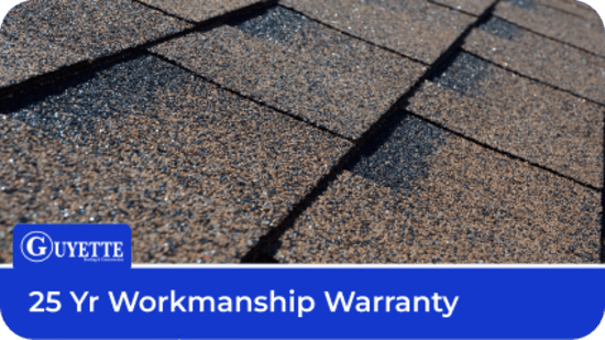 25-Year Workmanship Warranty for Your New Roof