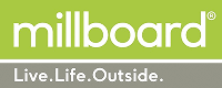 Millboard logo with tagline Live.Life.Outside. for decking