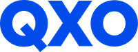 QXO stylized blue logo for building products