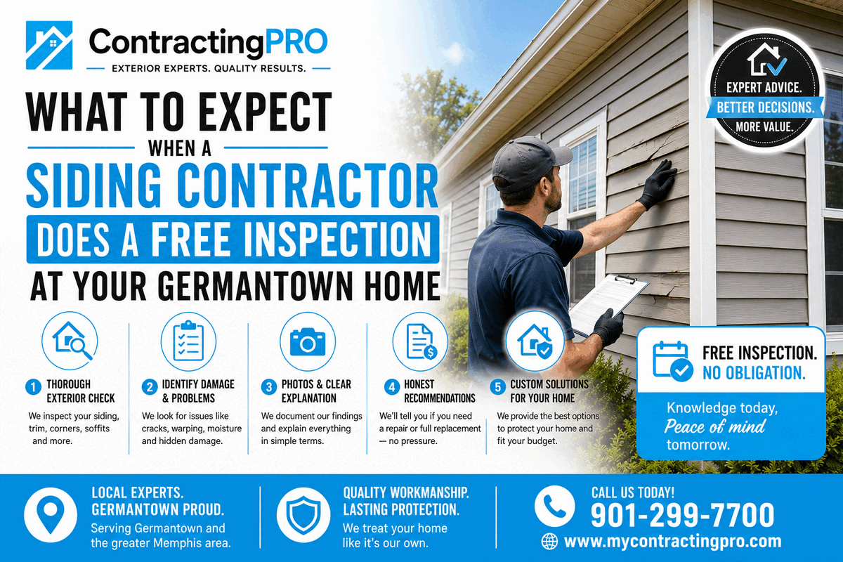 What to Expect When a Siding Contractor Does a Free Inspection at Your Germantown Home